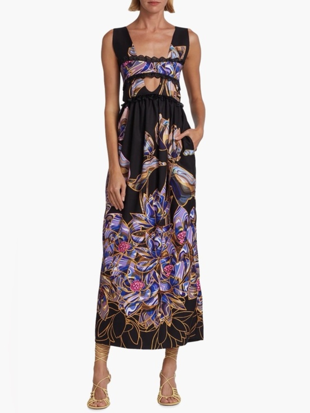NWT Kika Vargas Sofonista Floral Dress Size XS